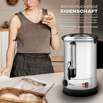 TRESKO Glühweinkocher Einkochautomat - 10L Edelstahl 1500W