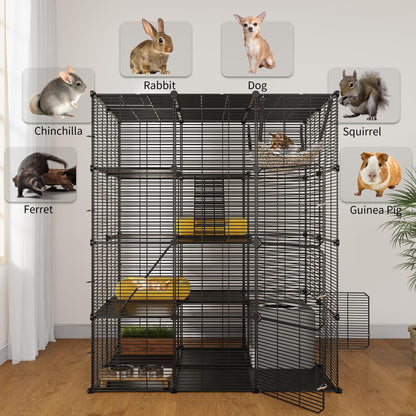 YITAHOME 4-stöckiger Katzenkäfig Catio 104x72x140cm
