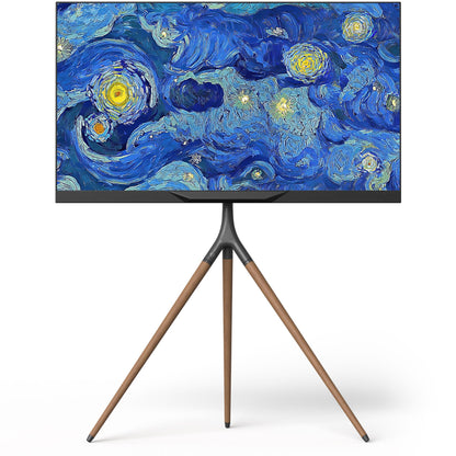 ONKRON TS1220-B TV Standfuss Dreibein 32-65 Zoll - Schwarz, schwarzer Dreibein-Ständer für 32-65 Zoll TVs.