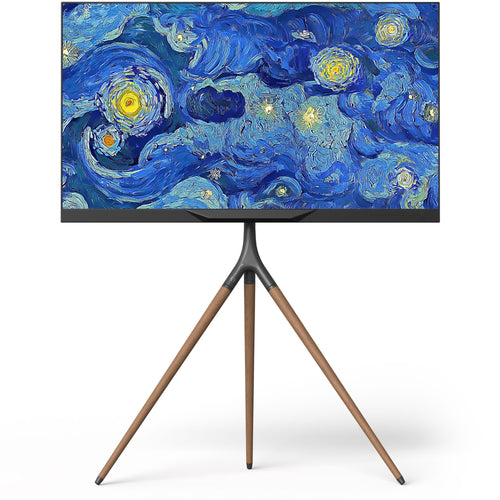 ONKRON TS1220-B TV Standfuss Dreibein 32-65 Zoll - Schwarz, schwarzer Dreibein-Ständer für 32-65 Zoll TVs.