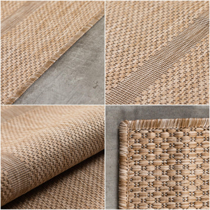 Carpettex Outdoor Teppich Sisal-Look Beige 200 x 290 cm wetterfest
