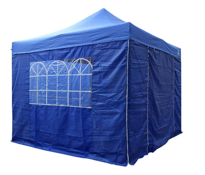 All Seasons Gazebos 3x3m Pop Up Pavillon mit 4 Seitenwänden - Königsblau