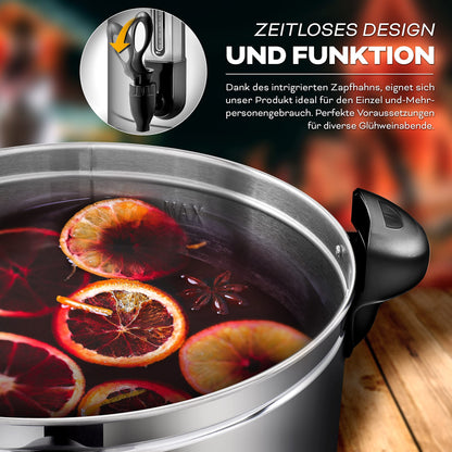 TRESKO® Glühweinkocher Einkochautomat – 20L Edelstahl 2500W