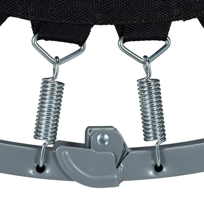 Relaxdays Fitness-Trampolin faltbar, Indoor, blau-schwarz