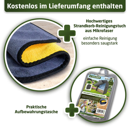 WALDNER Strandkorb Schutzhülle Oxford 600D - 135x105x175 cm Anthrazit