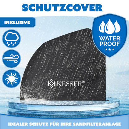 KESSER Sandfilteranlage Pool 400 W, 10.200 L/h, 7-Wege-Ventil