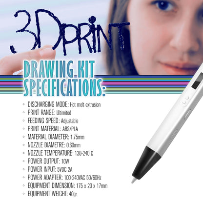 MYNT3D Fachmann 3D Druckstift OLED Anzeige – Weiss