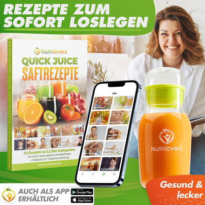 Nutrilovers QUICK-JUICER Entsafter Edelstahl – für Obst & Gemüse