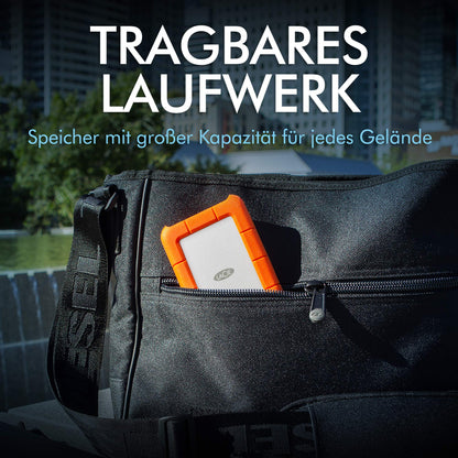 LaCie Rugged Mini 2TB Externe Festplatte USB-C Rescue Service