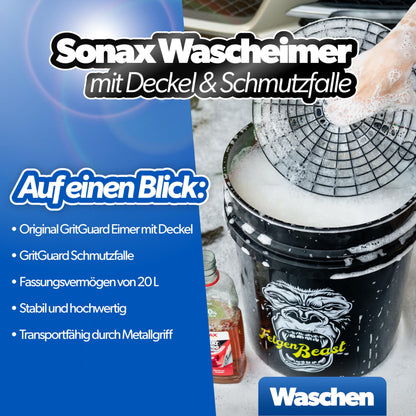 SONAX Autowäsche Reinigungsset Aussen – Magic Bucket Felgenbeast