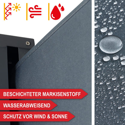 ONBEST Seitenmarkise ausziehbar 200 x 300 cm, Sicht- & Windschutz