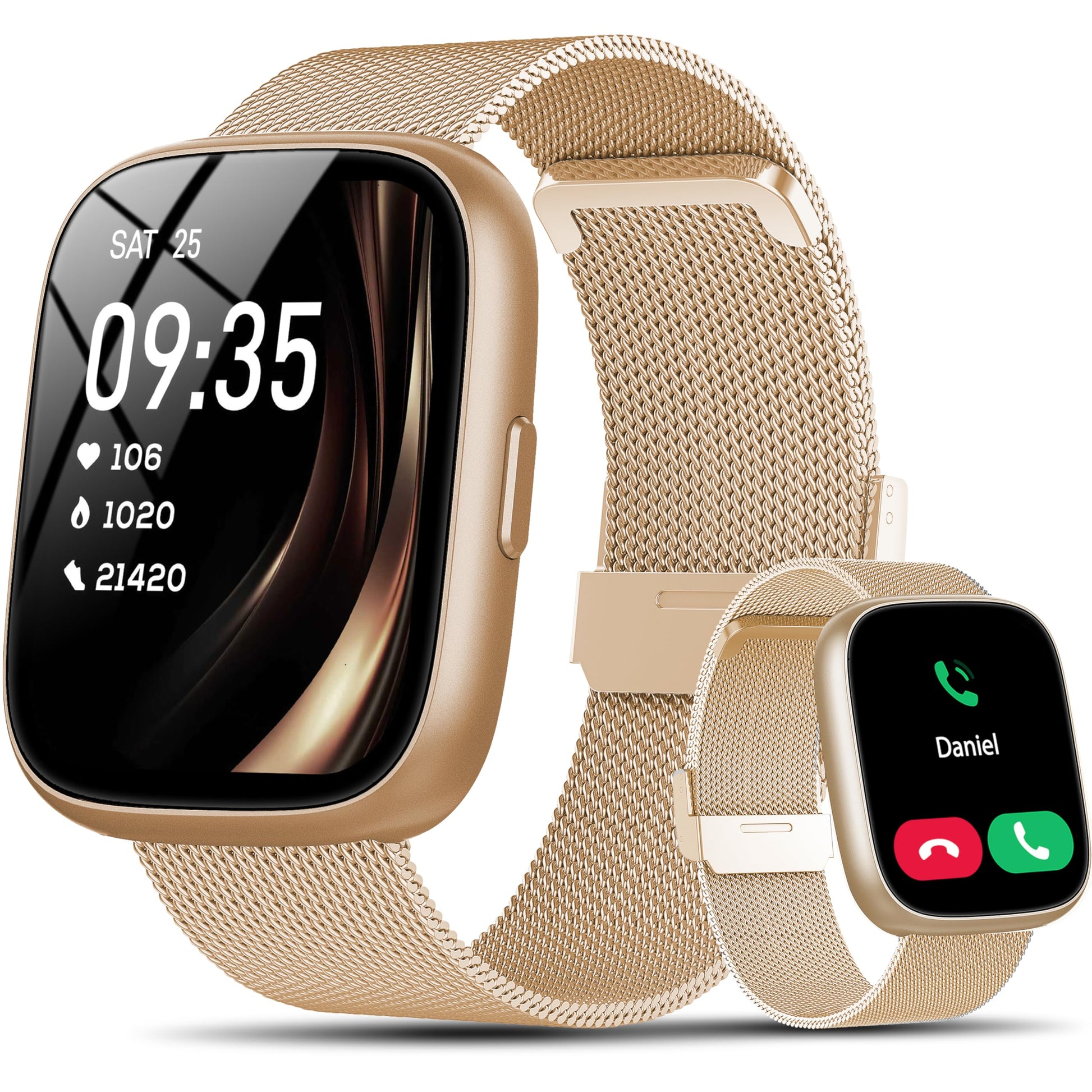 Cillso IDW26 Smartwatch Damen mit Alexa, 1,83 Zoll HD Display, IP68 für Fitness-Tracking und Anrufe