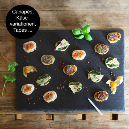 Moritz & Moritz Schieferplatte Basil 30x40 cm 6er-Set mit Kreidestift