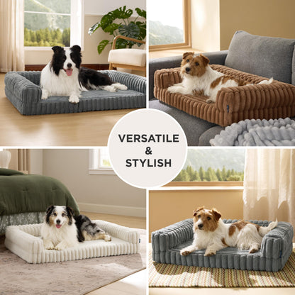 BEDSURE Orthopädisches Hundebett für grosse Hunde, 89x64 cm, grau