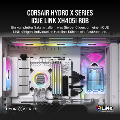 Corsair Hydro X iCUE LINK XH405i Wasserkühlungs-Kit – Weiss
