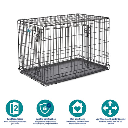 MidWest Homes for Pets iCrate 1536DDU Hundebox – Doppeltür Schwarz 90cm