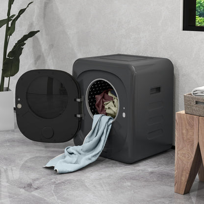 HOMCOM Mini Wäschetrockner Ablufttrockner 4 kg – Grau für Kleidung