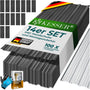 KESSER Trapezblech 14er Set, 110 x 46 cm, Stahl verzinkt, Anthrazit, Trapezprofil als Dach- und Wandverkleidung