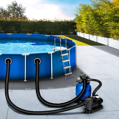 tillvex Poolschlauch Solarschlauch mit Muffen, 20 m, Ø 38 mm, schwarz