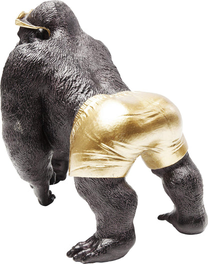 Kare Design Deko Objekt Monkey Beach, Deko Skulptur – Grau/Schwarz