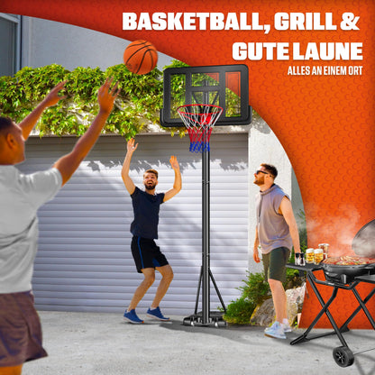 KESSER® Outdoor Basketballanlage – Höhenverstellbar, mit Rollen