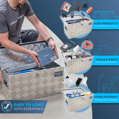 Aluminium Transportbox Truckbox Werkzeugkasten – 615x265x300 mm