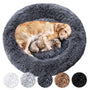Wahre Tierliebe Hundebett Donut XL 120cm - Dunkelgrau. Dunkelgraues, rundes Komfortbett für große Hunde zum erholsamen Ruhen.
