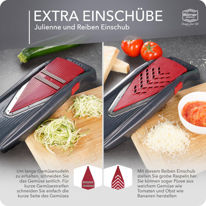 Börner Vital Gemüsehobel Profi Set - 12 Schnittarten Edelstahl