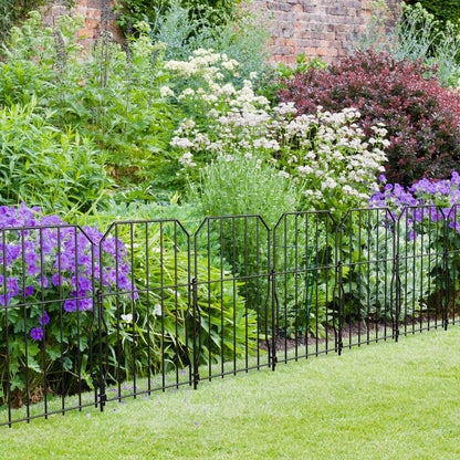 WELDUN Gartenzaun Metall Steckzaun, 25 Paneele, 775 cm