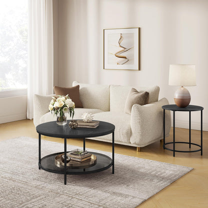VASAGLE Couchtisch LCT071B58, Wohnzimmertisch mit Glasplatte