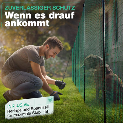 Smabix® Mobiler Zaun zum Einstecken Komplett-Set - 25m x 90cm