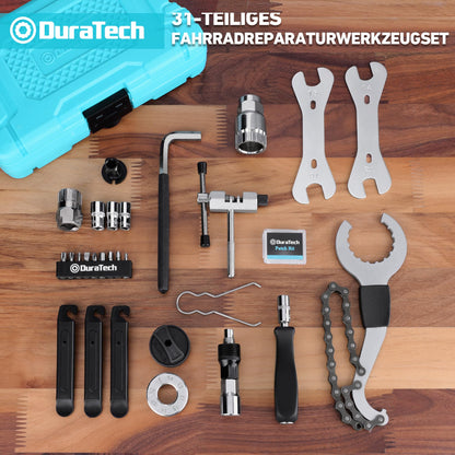 DURATECH Fahrradreparaturset 31-teilig mit Werkzeugkoffer