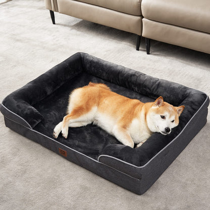 EHEYCIGA Orthopädisches Hundebett Memory Foam - XL, Dunkelgrau