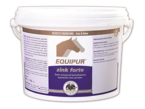 Equipur Zink forte Ergänzungsfuttermittel für Pferde 3 kg mit organischem Zink und Selen
