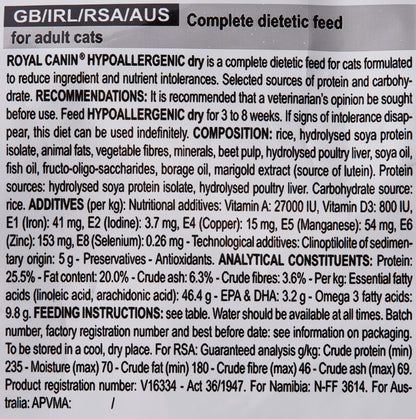 Royal Canin Veterinary Hypoallergenic Diät-Katzenfutter 2,5 kg