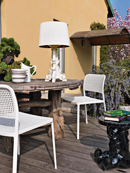 Kartell Bourgie Tischleuchte mit Dimmer - Weiss/Gold