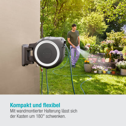 Gardena Wand-Schlauchbox RollUp M-L 25 m weiss (18622-60)