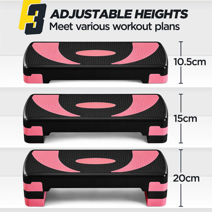 Yaheetech Aerobic Steppbrett, 3-fach höhenverstellbar, bis 250 kg