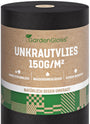 GardenGloss Unkrautvlies 150 g/m², Gartenvlies 25 m x 1 m, 1 Rolle – reissfest, wasserdurchlässig, zur Unkrautbekämpfung