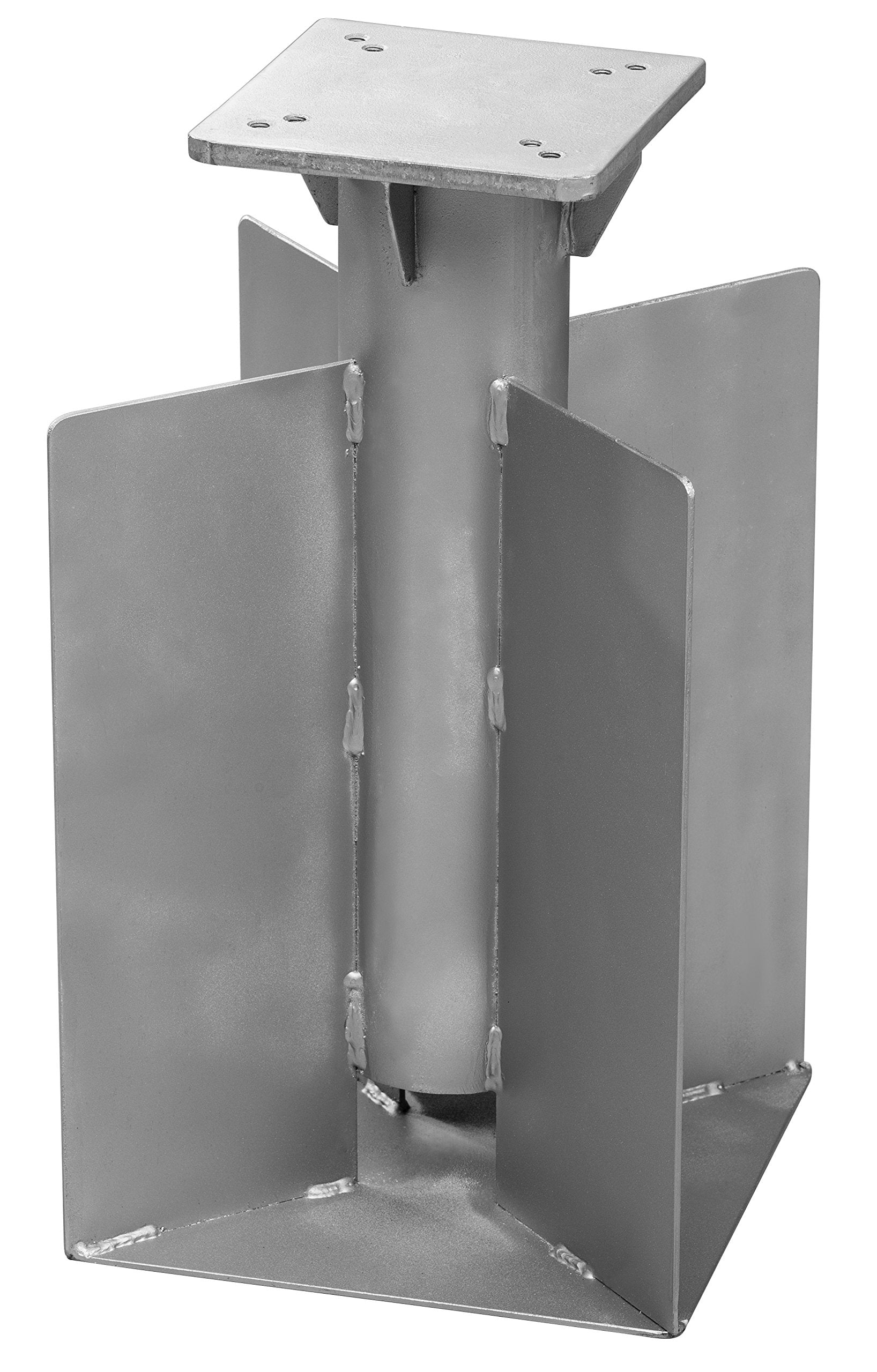 Schneider Universal-Bodenanker 897-50 für Ampelschirme, silbergrau, verzinkt, Montageplatte ca. 16 x 16 cm