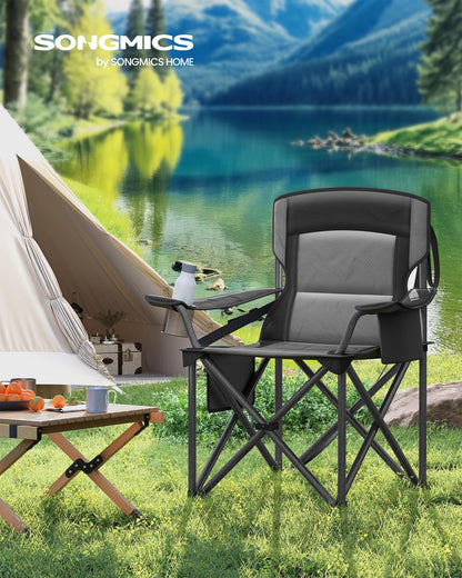 SONGMICS Campingstuhl GCB066B01, Klappstuhl mit Getränkehalter