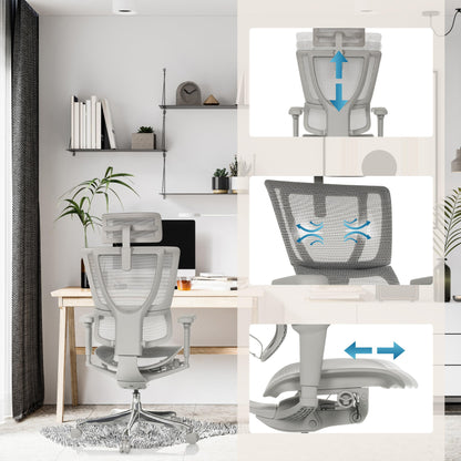 hjh OFFICE ERGOHUMAN Slim Ultra G GEN2 Bürostuhl – Grau