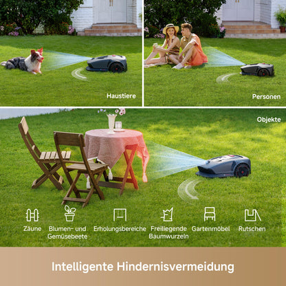 Mova 1000 Mähroboter mit 3D-LiDAR, ohne Begrenzungskabel, bis 1000 m²