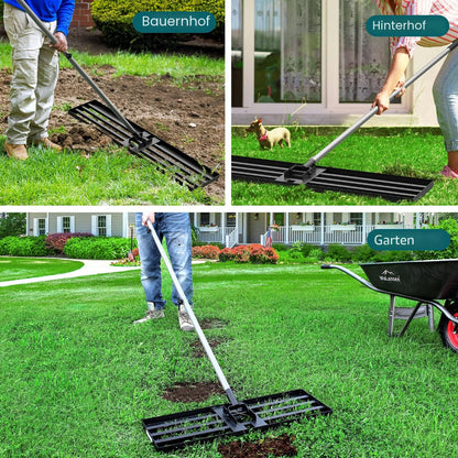 Walensee Rasen-Nivellierrechen RL-003, 213 cm Stiel, 76 x 25 cm