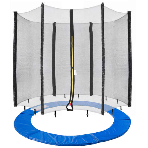 Arebos Trampolin Randabdeckung und Sicherheitsnetz 244 cm mit PVC-Oberfläche und engmaschigem Netz