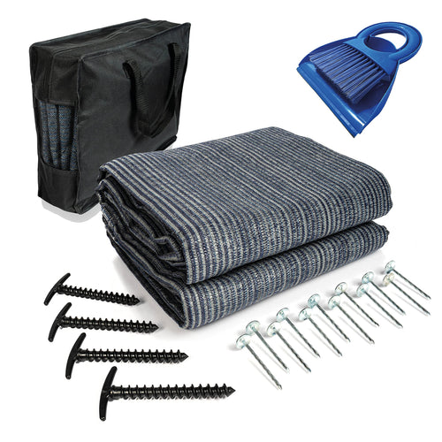 Mr Nomad Vorzeltteppich 3x2.5 m – HDPE Campingteppich mit Tragetasche als Vorzeltboden