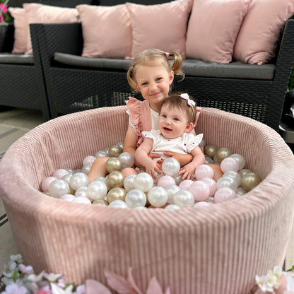 MISIOO Kinder Bällebad Schaumstoff 90x30cm – 200 Bälle