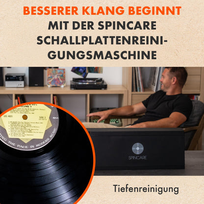 SPINCARE Schallplatten-Reinigungssystem mit Reinigungslösung, 500 LPs