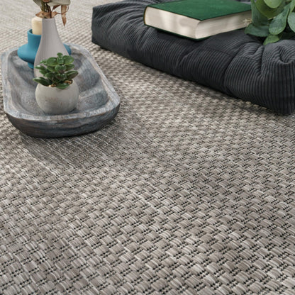 Paco Home Outdoor Teppich Sisaloptik Grau 160x220 cm wetterfest