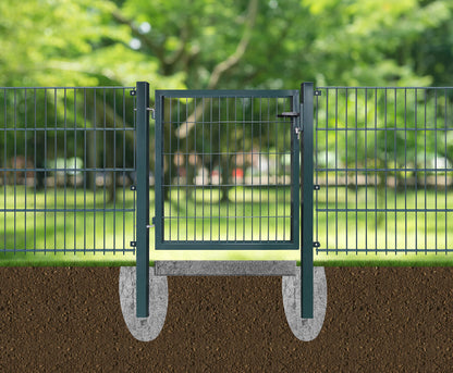 Koll Living Gartentor Stabmattenzaun Anthrazit 180x100 inkl. Pfosten